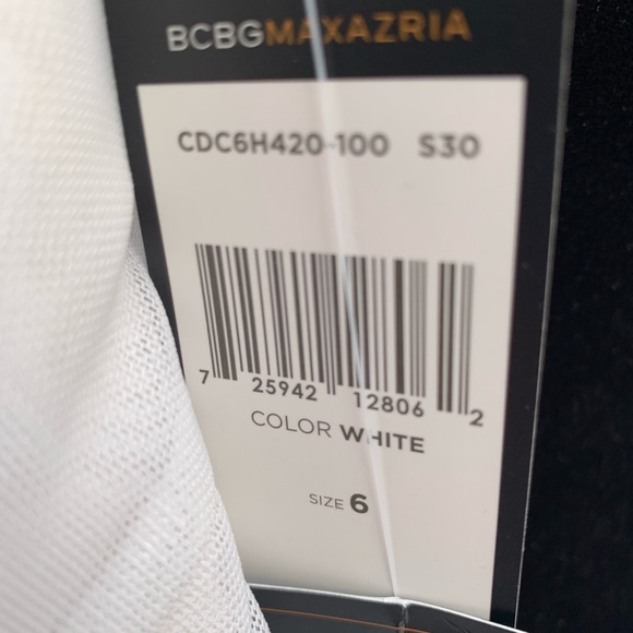 NWT BCBG white ruffle dress - Picture 4 of 9